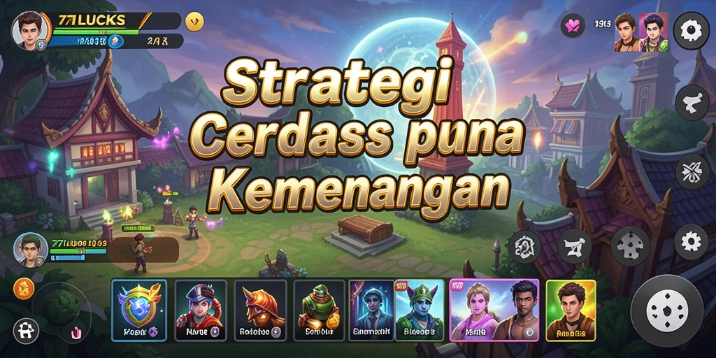 Tampilan gameplay menantang dalam 77LUCKS, menunjukkan strategi dan taktik pemain.