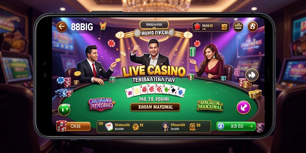 Tampilan gameplay Live Casino yang mendebarkan di 88BIG.