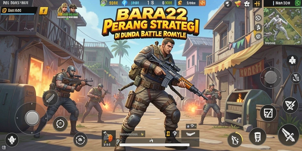 Tangkapan layar BARA22 yang menampilkan aksi seru dalam gameplay Battle Royale.