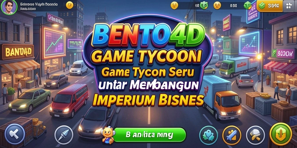 Screenshot BENTO4D menunjukkan aksi seru dalam mengelola bisnis Tycoon.