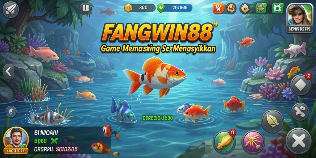 Tampilan memukau gameplay FANGWIN88 saat menangkap ikan.