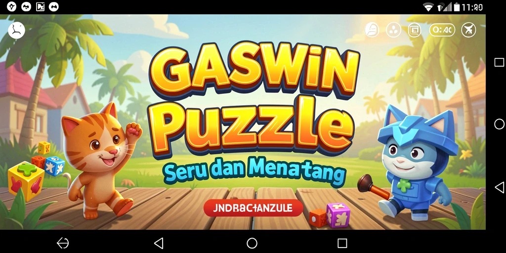 Screenshot GASWIN menunjukkan gameplay Puzzle yang menantang dan menarik.