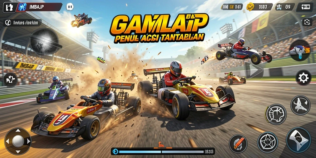 Tampilan gameplay balap yang memukau di IMBAJP.
