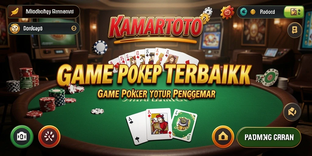 Tampilan menarik dari gameplay poker di KAMARTOTO.