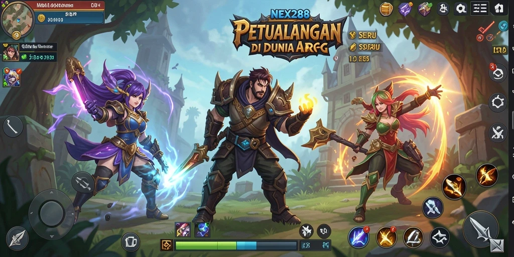 Tampilan gameplay menarik dari NEX288 yang menampilkan aksi ARPG yang seru.