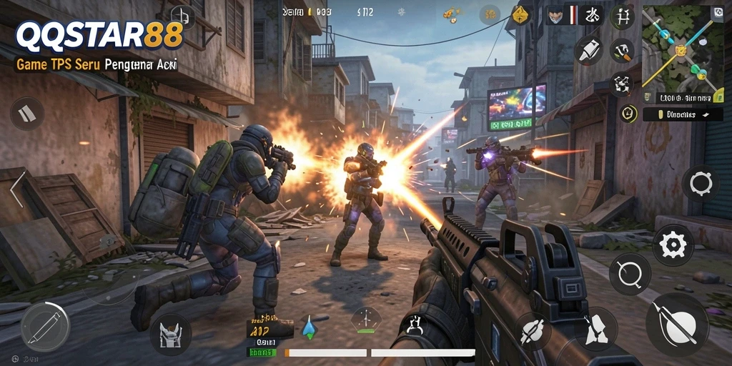 Tampilan seru gameplay TPS di QQSTAR88.