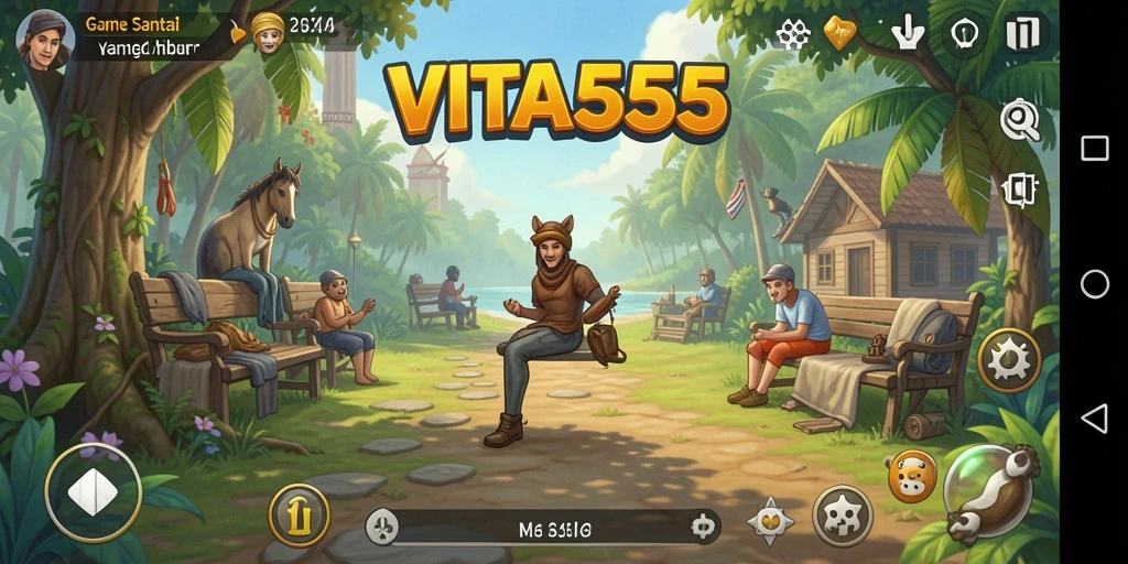 Tampilan gameplay VITA555 yang menarik dan penuh warna.