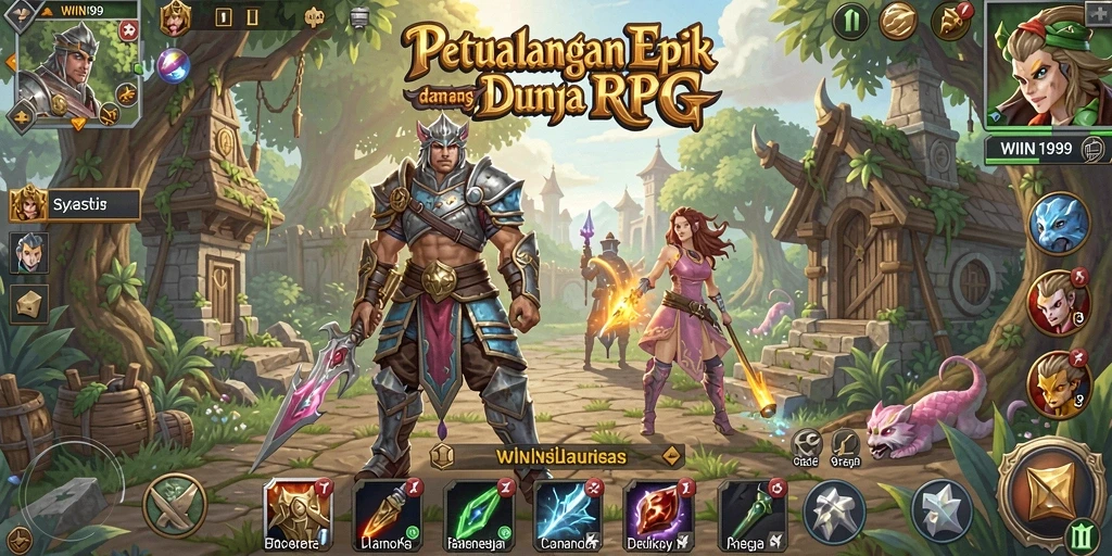 Tangkapan layar gameplay RPG yang menarik di WIN199.