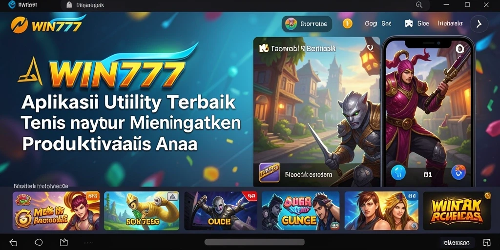 Tampilan antarmuka aplikasi WIN777 yang modern dan mudah digunakan.